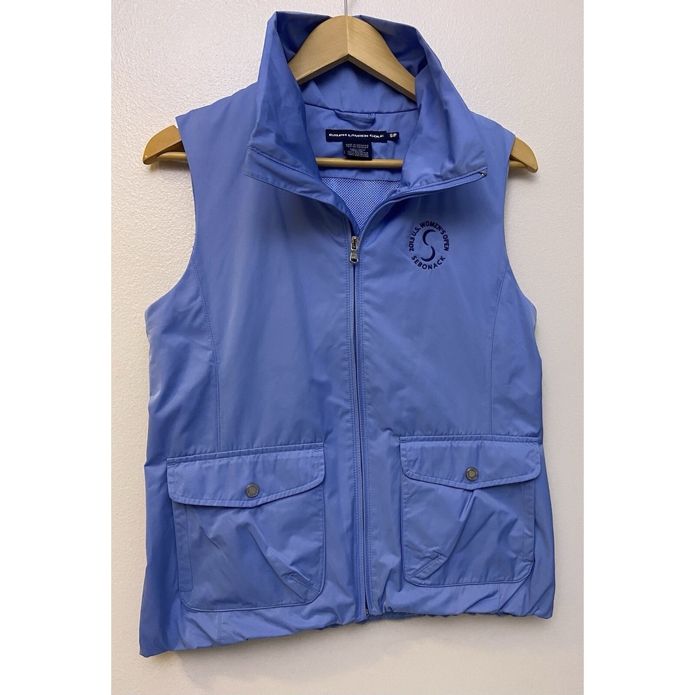 Ralph Lauren Golf US Women‎ Open 2013 Baby Blue Full Zip Vest Size Small